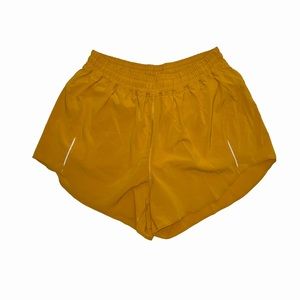 Yellow lululemon shorts